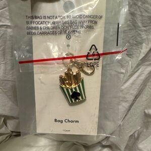 Kate spade Gold and Green French Fry Bag Charm